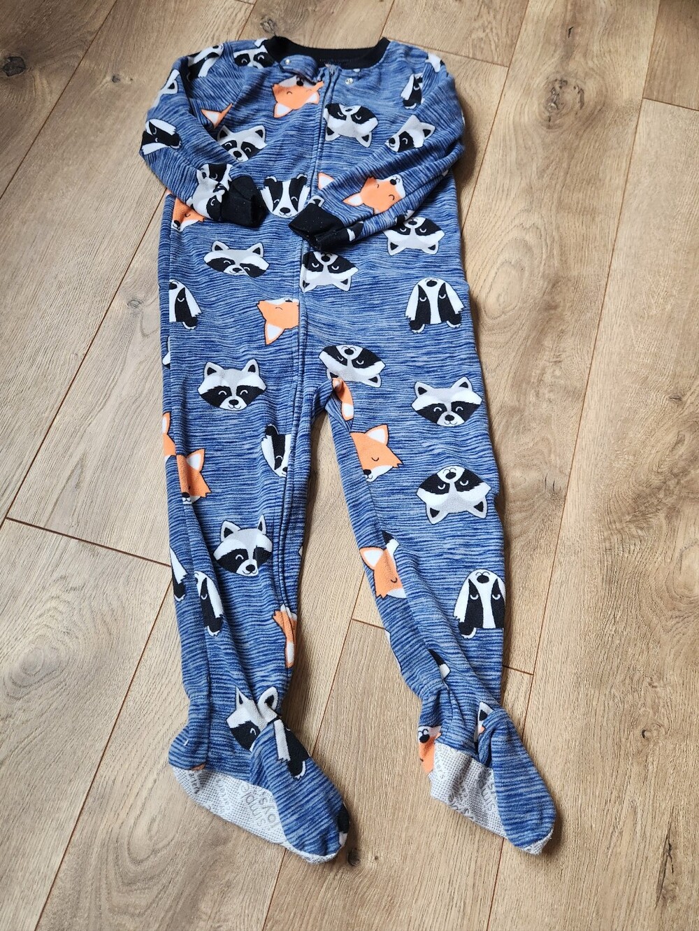 3t Boys woodland Fleece Footie pjs